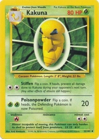 Kakuna (Base Set) Damaged / Poor