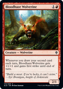 Bloodhaze Wolverine (Throne of Eldraine) Light Play