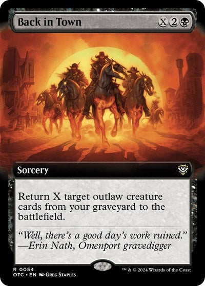 Back in Town (Extended Art) (Commander: Outlaws of Thunder Junction) Light Play