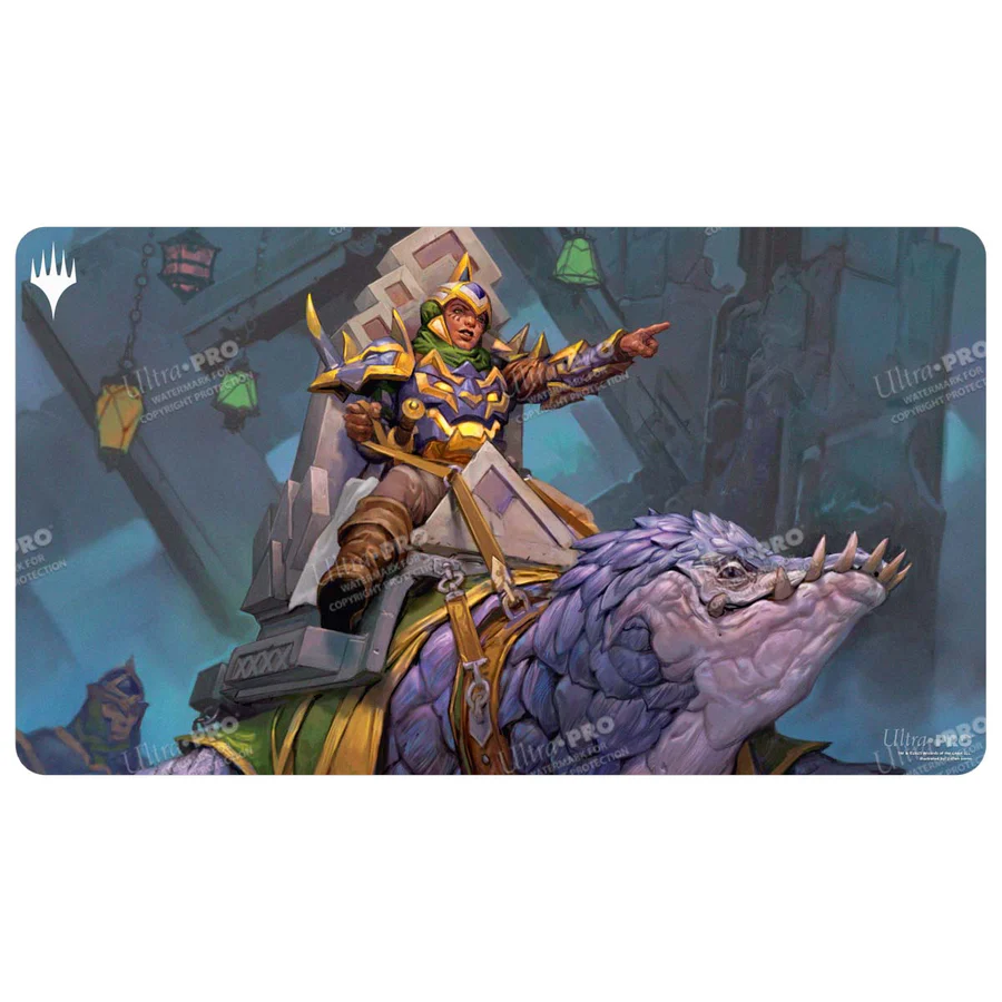 Ultra Pro - Tarkir Dragonstorm Felothar the Steadfast (Abzan Armor Commander Deck) Black Stitched Playmat for Magic: The Gathering