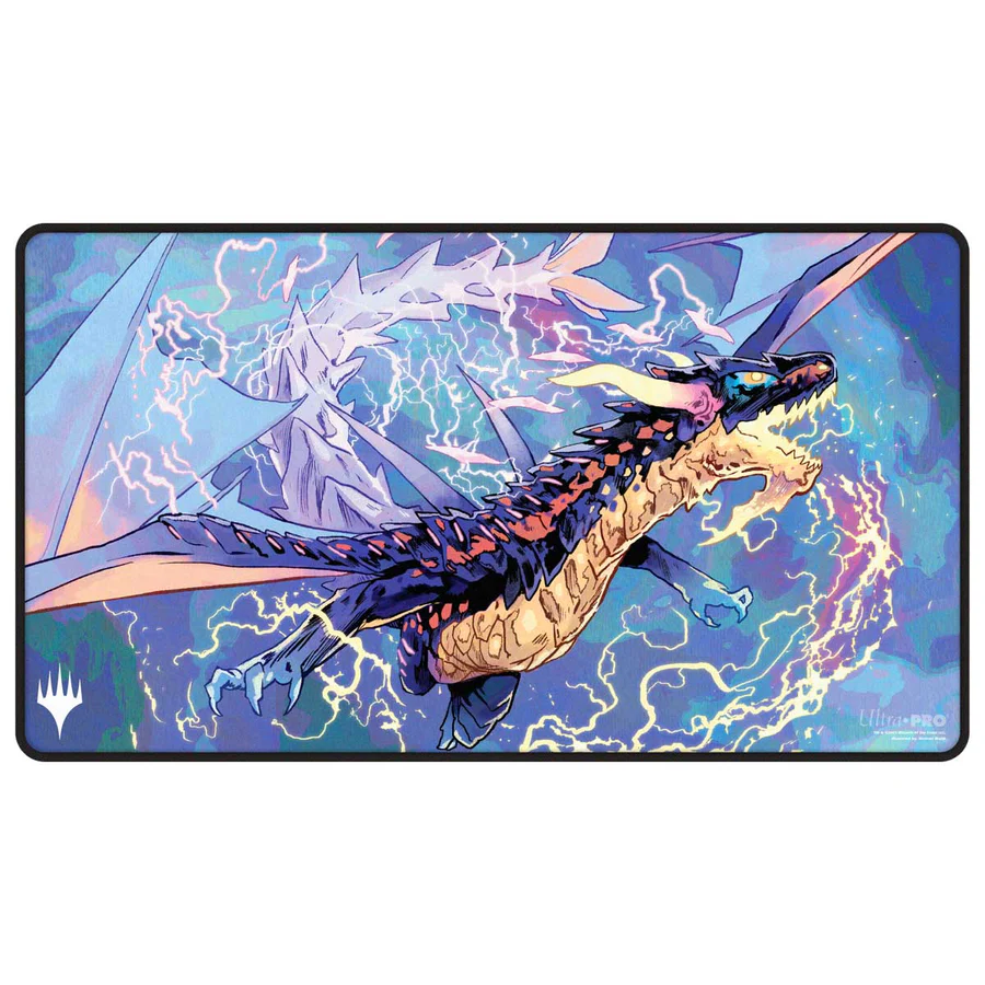Ultra Pro - Tarkir Dragonstorm Neriv, the Storm Front Black Stitched Playmat for Magic: The Gathering