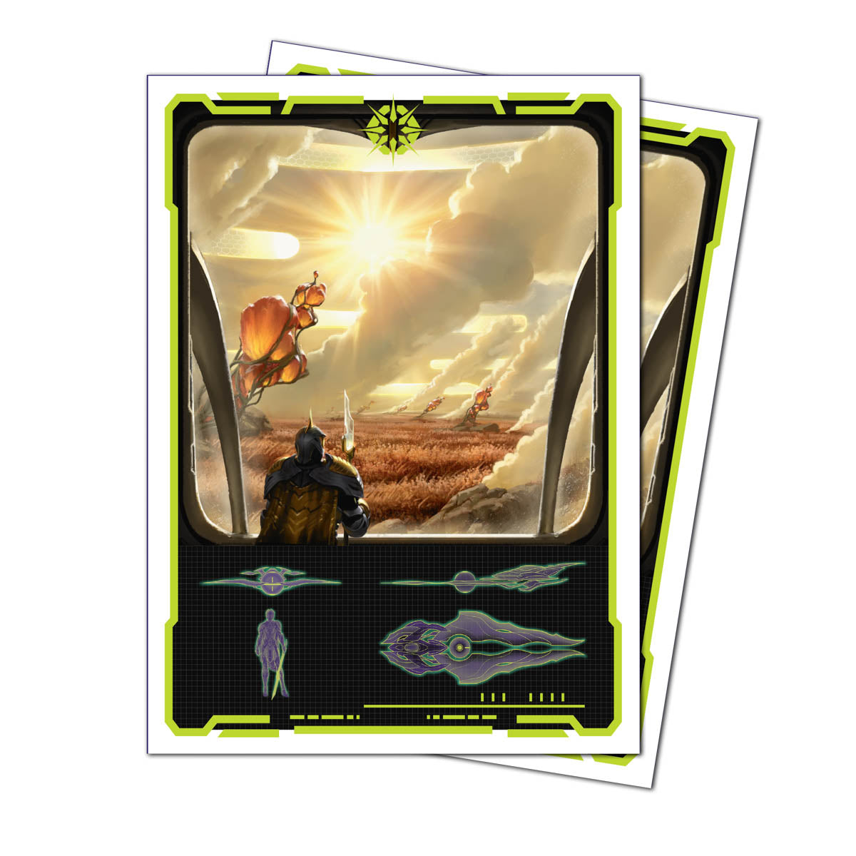 Ultra Pro - Edge of Eternities Adagia, Windswept Bastion 105ct APEX Deck Protector Sleeves for Magic: The Gathering
