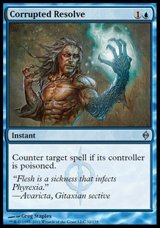 Corrupted Resolve (New Phyrexia) Medium Play