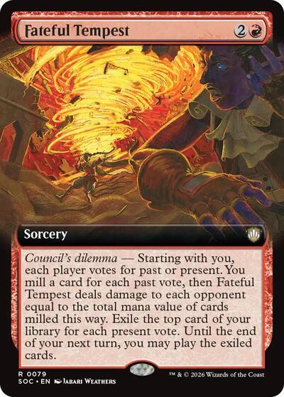 Fateful Tempest (Extended Art) (Commander: Secrets of Strixhaven) Light Play