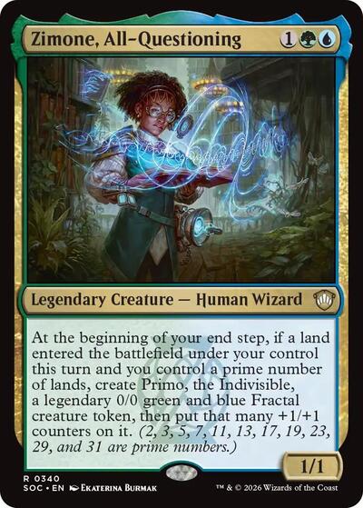 Zimone, All-Questioning (Commander: Secrets of Strixhaven) Light Play