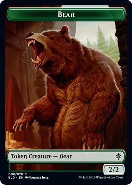 Bear Token (Throne of Eldraine) Light Play