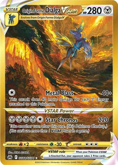Origin Forme Dialga VSTAR (Secret) (Crown Zenith: Galarian Gallery) Near Mint Holofoil
