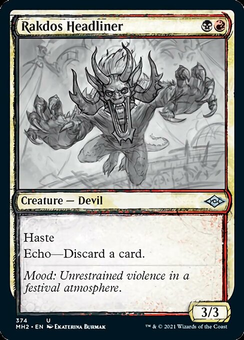 Rakdos Headliner (Showcase) (Modern Horizons 2) Light Play