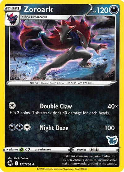 Zoroark - 171/264 (Eevee Stamped) (Battle Academy 2022) Light Play