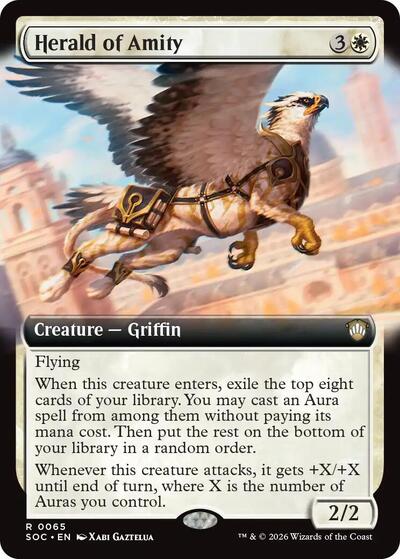 Herald of Amity (Extended Art) (Commander: Secrets of Strixhaven) Light Play