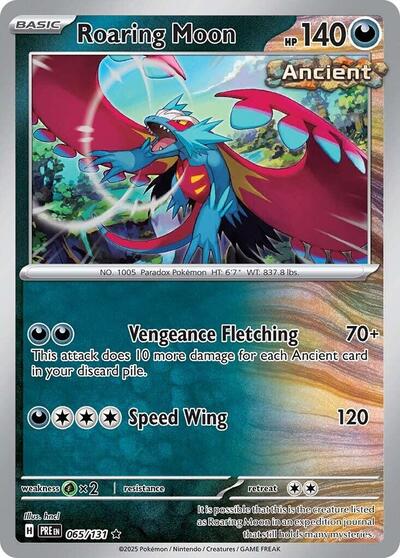 Roaring Moon (SV: Prismatic Evolutions) Light Play Reverse Holofoil