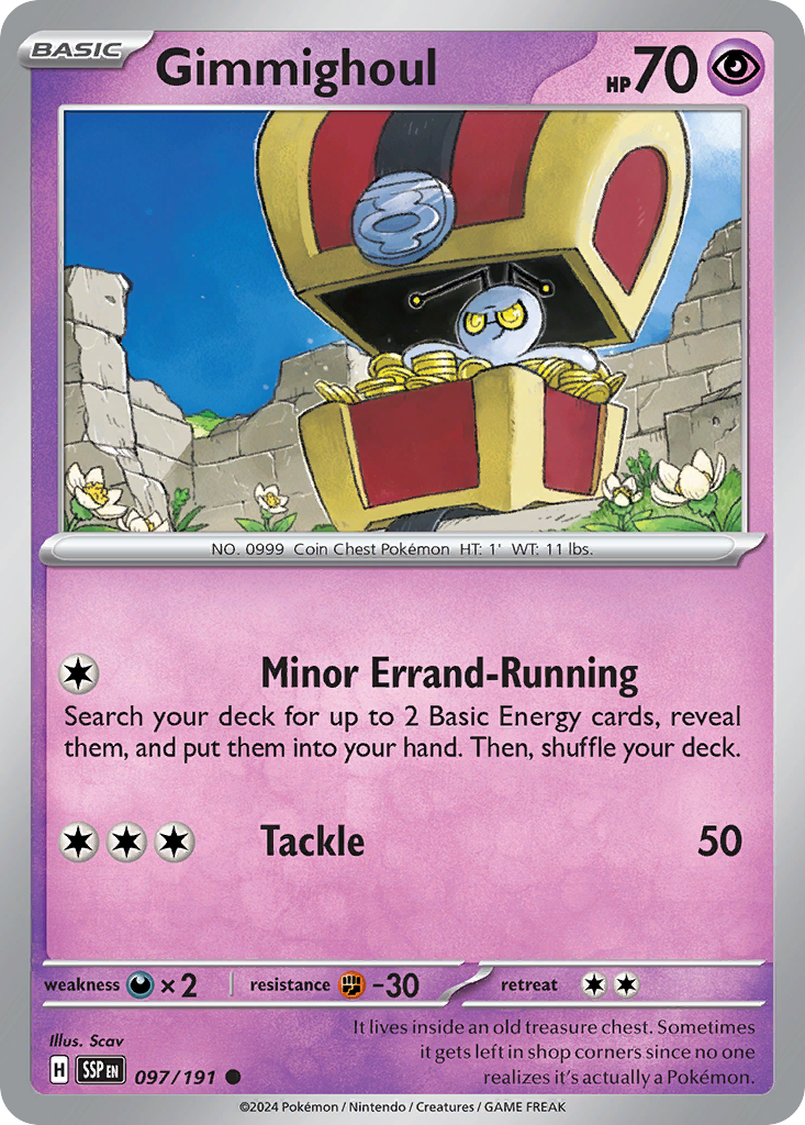 Gimmighoul (SV08: Surging Sparks) Light Play Reverse Holofoil