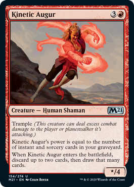 Kinetic Augur (Magic 2021 Core Set) Light Play Foil