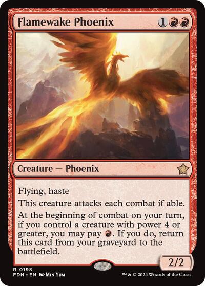 Flamewake Phoenix (Foundations) Light Play Foil