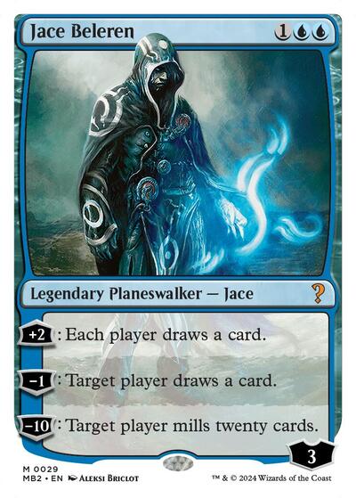 Jace Beleren (White Border) (Mystery Booster 2) Light Play
