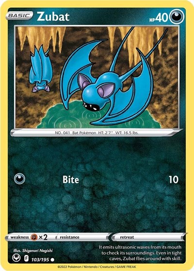 Zubat (SWSH12: Silver Tempest) Light Play Reverse Holofoil
