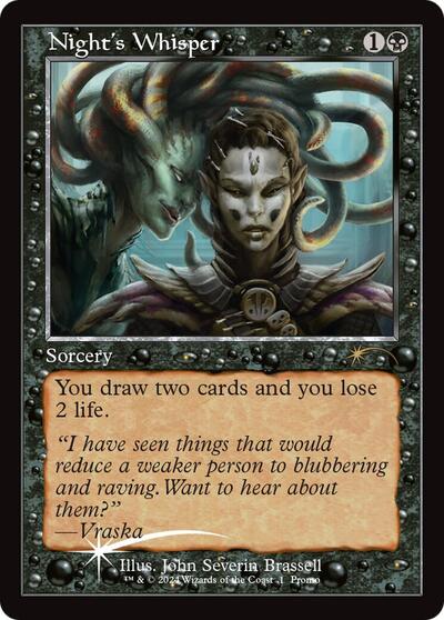 Night's Whisper (Retro Frame) (Open House Promos) Light Play Foil