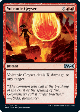 Volcanic Geyser (Magic 2021 Core Set) Light Play