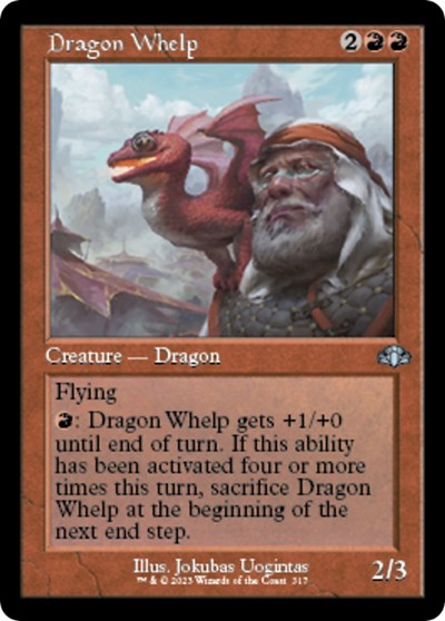 Dragon Whelp (Retro Frame) (Dominaria Remastered) Light Play