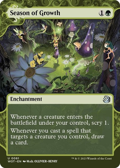 Season of Growth (Wilds of Eldraine: Enchanting Tales) Light Play Foil