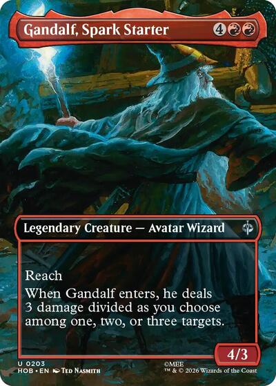 Gandalf, Spark Starter (Borderless) (The Hobbit) Light Play