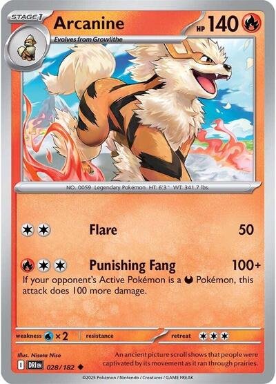 Arcanine (SV10: Destined Rivals) Light Play Reverse Holofoil