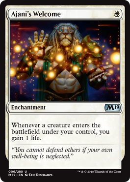 Ajani's Welcome (Magic 2019 Core Set) Light Play