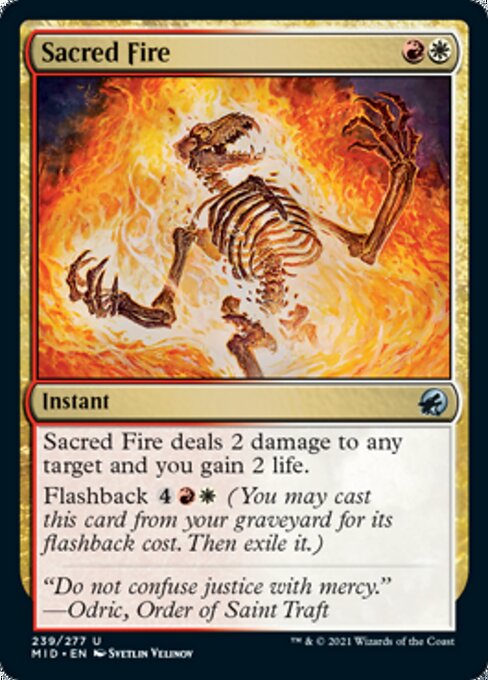 Sacred Fire (Innistrad: Midnight Hunt) Damaged / Poor