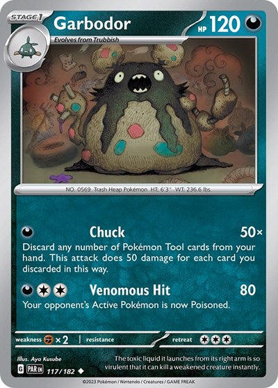 Garbodor - 117 (Scarlet and Violet: Paradox Rift) Light Play