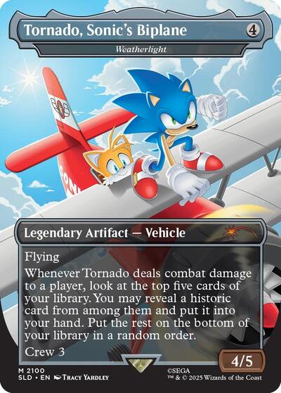 Tornado, Sonic's Biplane - Weatherlight (Secret Lair) Light Play