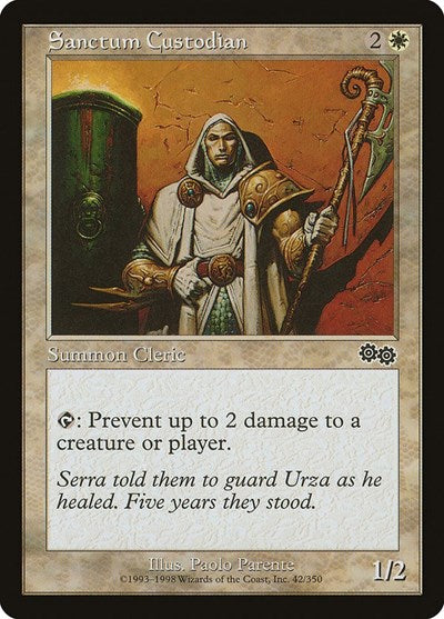 Sanctum Custodian (Urza's Saga) Light Play
