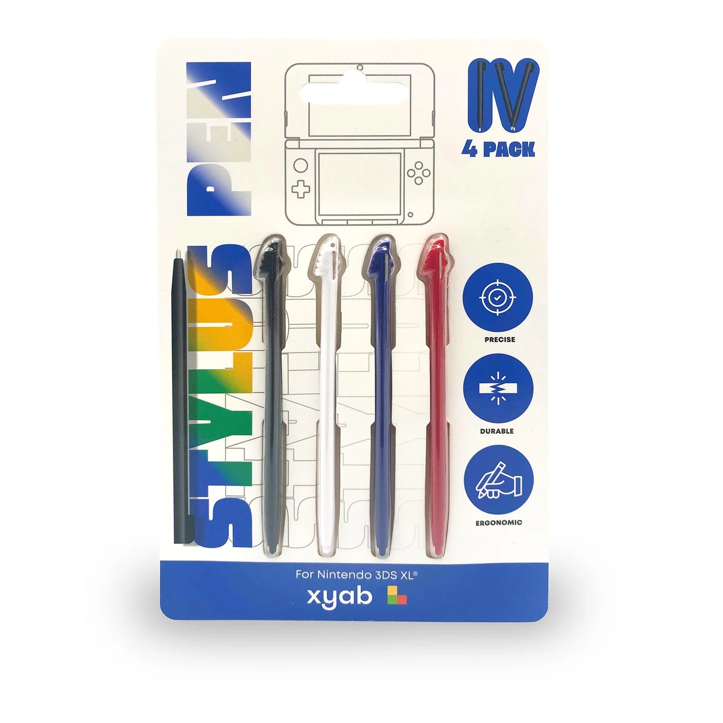 4 Pack Plastic Stylus - 3DS XL