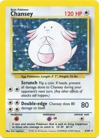 Chansey (Base Set) Medium Play Holofoil