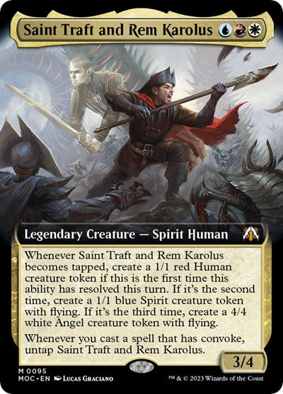 Saint Traft and Rem Karolus (Extended Art) (Commander: March of the Machine) Light Play