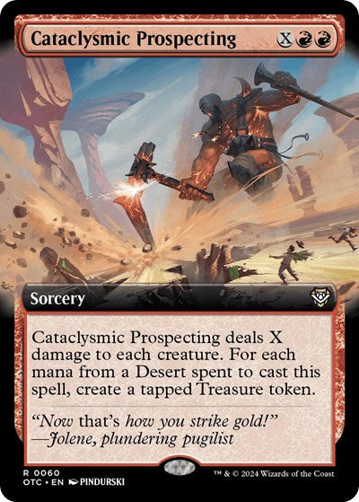 Cataclysmic Prospecting (Extended Art) (Commander: Outlaws of Thunder Junction) Light Play