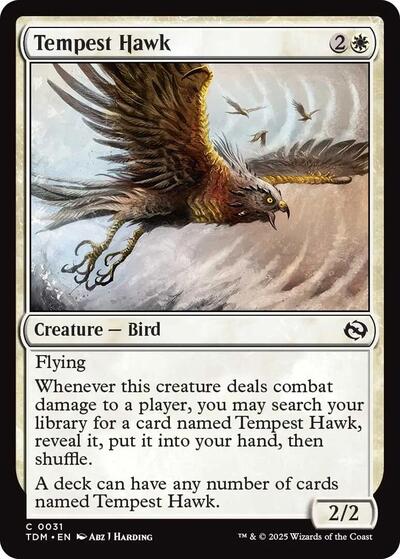 Tempest Hawk (Tarkir: Dragonstorm) Light Play