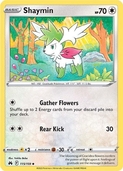 Shaymin (Crown Zenith) Light Play Reverse Holofoil