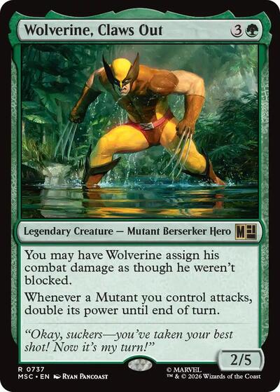 Wolverine, Claws Out (Commander: Marvel Super Heroes) Light Play Foil