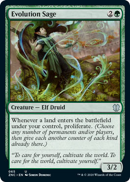Evolution Sage (Commander 2020 Zendikar Rising) Damaged / Poor