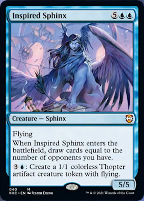 Inspired Sphinx (Commander 2021 Kaldheim) Light Play