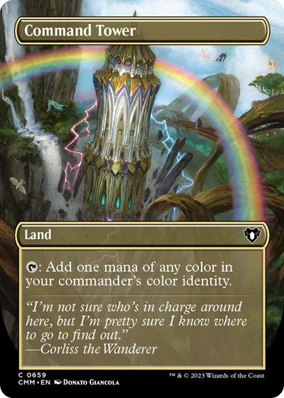 Command Tower (Borderless) (Commander Masters) Near Mint Foil