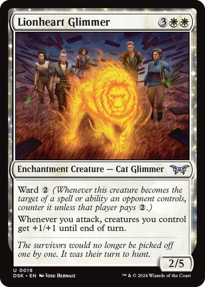 Lionheart Glimmer (Duskmourn: House of Horror) Light Play Foil
