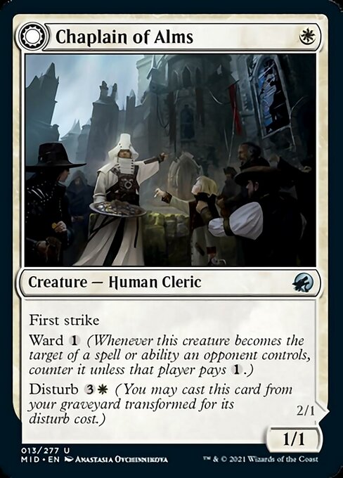 Chaplain of Alms / Chapel Shieldgeist (Innistrad: Midnight Hunt) Light Play