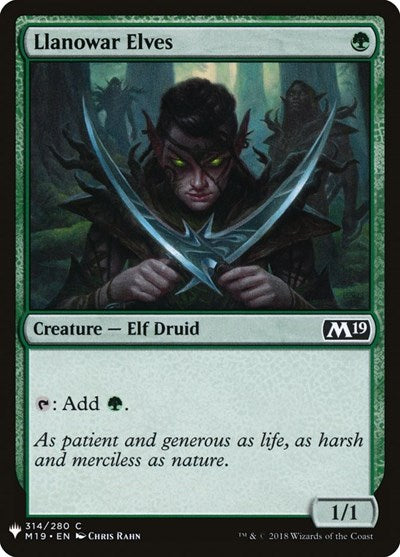 Llanowar Elves (Mystery Booster) Light Play