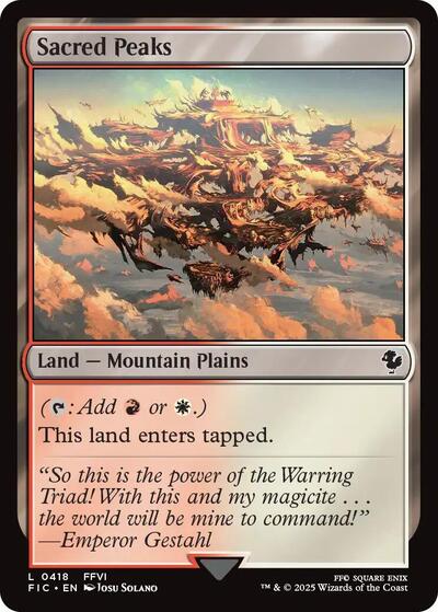 Sacred Peaks (Commander: FINAL FANTASY) Light Play