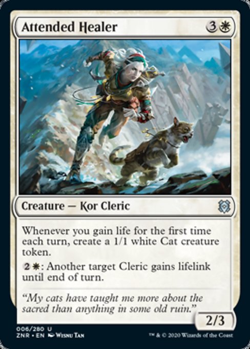 Attended Healer (Zendikar Rising) Light Play