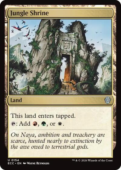 Jungle Shrine (Commander: Lorwyn Eclipsed) Light Play