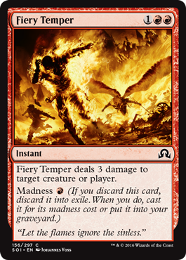 Fiery Temper (Shadows Over Innistrad) Light Play