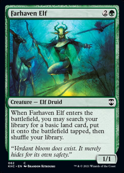 Farhaven Elf (Commander 2021 Kaldheim) Light Play