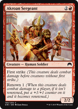 Akroan Sergeant (Magic Origins) Light Play Foil